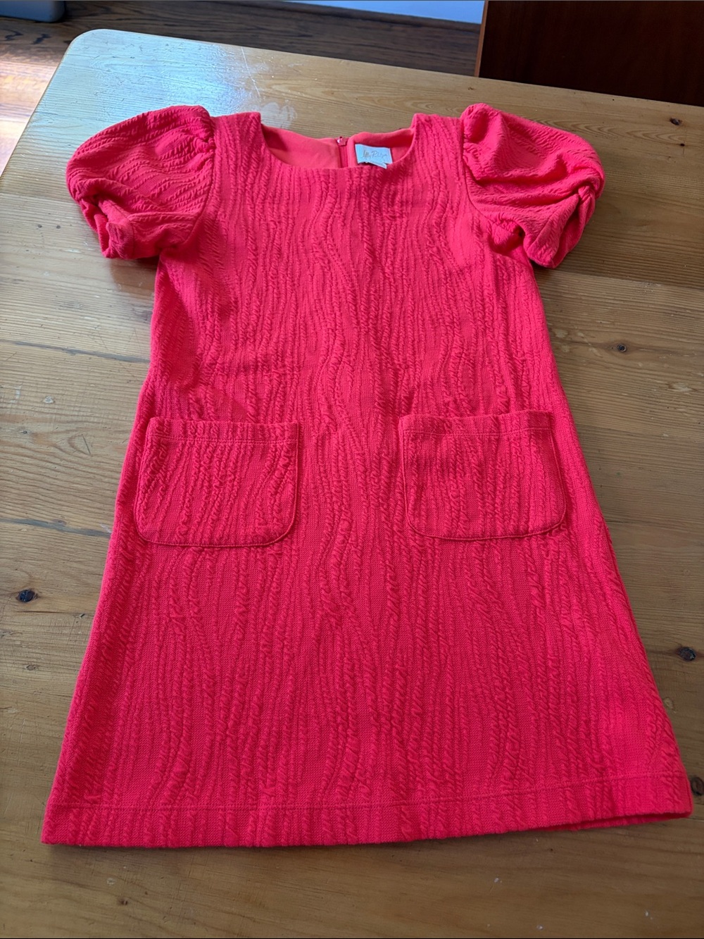 Lilly Pulitzer Red Sleeve Dress with Front Pockets